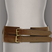 Belt - 12 PCS Double Pockets Soft Leather-Like Belt - 12 PCS Brown - BLT-BE133BR