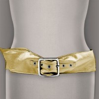 Belt - 12 PCS Soft Leather-Like Reversible - Gold - Size : ML - BLT-BE166GD-ML