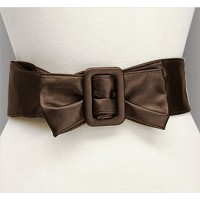 Belt - 12 PCS Soft Leather w/ Front Bow - Brown - Size : ML - BLT-BE173BR-ML