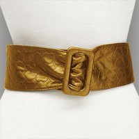 Belt - 12 PCS Soft Leather w/ Front Bow - Bronze - Size : ML - BLT-BE190BZ-ML