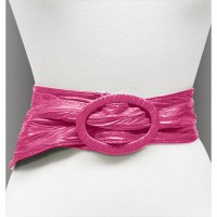 Belt - 12 PCS Soft Leather w/ Wrinkles - Fuchsia - Size : ML - BLT-BE225FU-ML