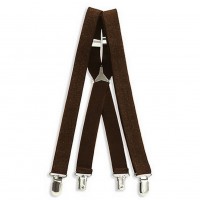 Belt - 12 PCS Suspenders - Glittery - Brown - BLT-SP005BN