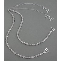 Bra Straps - 12 Pairs CNL Style Chain Strap - Grey - BS-HH165GY