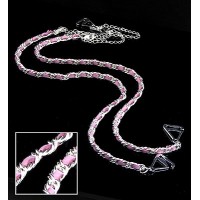 Bra Straps - 12 Pairs CNL Style Chain Strap - Pink - BS-HH165PK