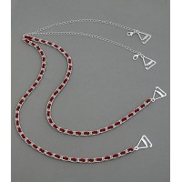 Bra Straps - 12 Pairs CNL Style Chain Strap - Red - BS-HH165RD