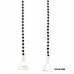 Bra Straps - 12 Pairs Single Line Crystal Chain Strap - Black - BS-HH19BK
