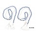 Bra Straps - 12 Pairs Single Line Crystal Chain Strap - Blue - BS-HH19BL