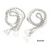 Bra Straps - 12 Pairs Single Line Crystal Chain Strap - Clear -BS-HH19CL