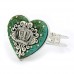 Hinge Bracelets - 12 PCS Heart Charm w/ Crown Accent - BR-OB02153TQS