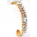 Bracelet – 12 PCS Rhinestone Stretch Bracelet - Double Line Gold Tone - Clear - BR-CQB0831A