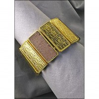 Bracelet – 12 PCS Casting Silver Deco Design Bar Stretchable Bracelet - Gold Multi - BR-ACQB2069GM