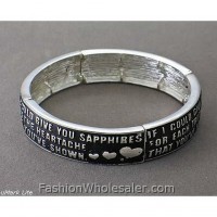 Bracelet – 12 PCS Religious Stretchable Bracelet - Epoxy - Lord's Prayer - Lead Compliant - BR-B9159LSJET