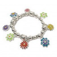 Bracelet – 12 PCS Charm Bracelet/ Flowers - BR-FB865A