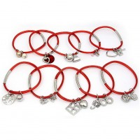 Bracelet – 12 Charm Bracelets Assortment Sets - BR-HB015B-SI