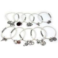 Bracelet – 12 Charm Bracelets Assortment Sets - BR-HB015B-WH