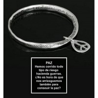 Bracelet – 12 PCS Religious Twist Bracelets w/ Peace Charm - BR-OB00387AS