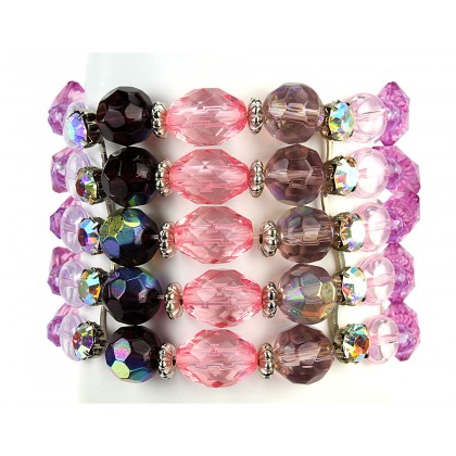 Bracelet – 12 PCS 5-Strand Bracelets - BR-CQB0320D