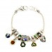 Bracelet – 12 PCS Go-Green Charm Bracelets w/ Multi-beads - BR-OB00071ASMUL
