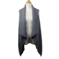 Cardigans & Vests - 12 PCS Knitted Cardigan - Grey - VT-9402-1GY
