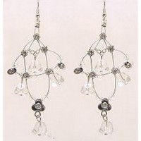 12-pair Crystal Earrings  - Clear - ER-576CL