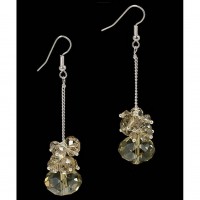 12-pair Dangling Crystal Earrings - L. Gold - ER-ACE4517G1