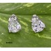 12-pair CZ Stud Earrings - 7 x 9 mm - ER-E276B-S