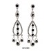 12-pair Chandelier Crystal Earrings - Black - ER-EA1264BK