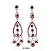 12-pair Chandelier Crystal Earrings - Red - ER-EA1264RD