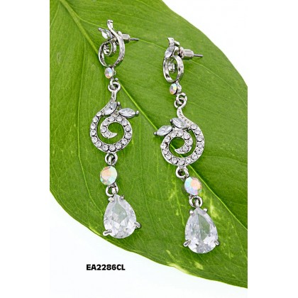 12-pair CZ Earring - Clear - ER-EA2286CL