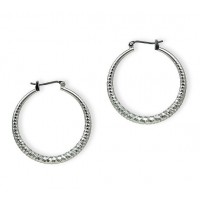 12-pair Silver Look Hoops Earrings - Silver - ER-HC332S