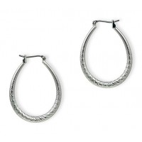 12-pair Silver Look Hoops Earrings - Silver - ER-HD3S-S