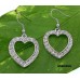 12-pair Dangling Rhinestone Earrings - Heart - ER-JVSE8405CL