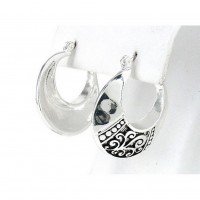 12-pair Western Style Texture Crescent Shape Earrings - ER-OE0387AS