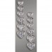 12-pair 925 Sterling Silver Earrings w/ CZ - 6-Heart - ER-PER8656CL