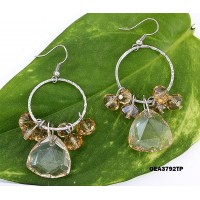 12-pair Crystal Earrings - Taupe - ER-OEA3792TP