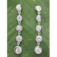 12-pair 925 Sterling Silver Earrings w/ CZ - Journey Collection - ER-PER8684CL