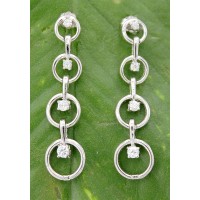 12-pair 925 Sterling Silver Earrings w/ CZ - Journey Collection - ER-PER8716CL