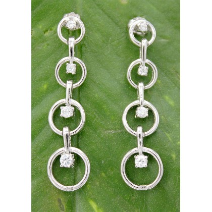 12-pair 925 Sterling Silver Earrings w/ CZ - Journey Collection - ER-PER8716CL