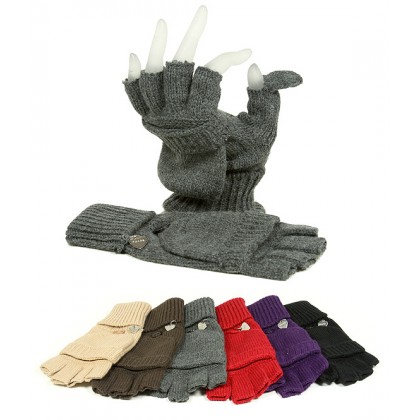 Gloves - 12-pair Knitted Fingerless Gloves - GL-08KG029
