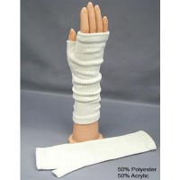 Gloves - 12-pair Fingerless Lurex Opera Glove - Ivory Color - GL-1001IVSI