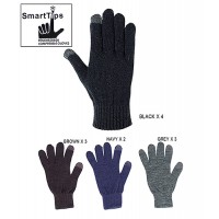 Gloves- 12-pair Knit SmartTips Touchscreen Gloves - GL-11KG008