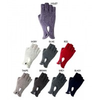 Gloves- 12-pair Knit Convertible Fingerless Gloves - GL-11KG025
