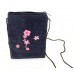 Denim Passport size bag with shoulder strap - Pink - BG-PS-PK