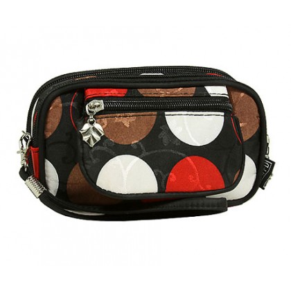 Cosmetic Purse - 12 PCS Polka Dots - BG-CS200BKRD