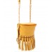 Shoulder/ Messenger Bag Accent With Fringes - Mustard - BG-FN4153MUS