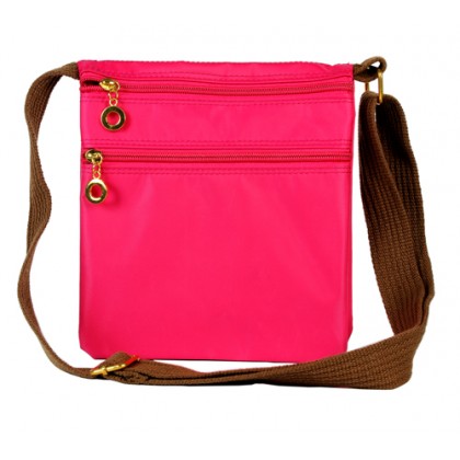 Nylon Messenger Bag - Fuchsia - BG-HD1851FU