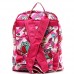 Quilted Cotton Backpack - 12 PCS Owl & Chevron Printed - Pink - BG-OW402PK