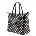 Shopping Tote w/ Polka Dots Print - Black - BG-101319B