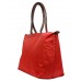 Nylon Large Shopping Tote w/ Leather Like Handles - Red - BG-HD1293RD