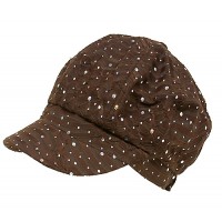 Newsboy Hats – 12 PCS W/ Beads - Brown - HT-5765BN